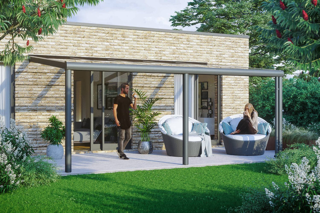 Skan Holz Terrassenüberdachung Garda 541 cm Anthrazit