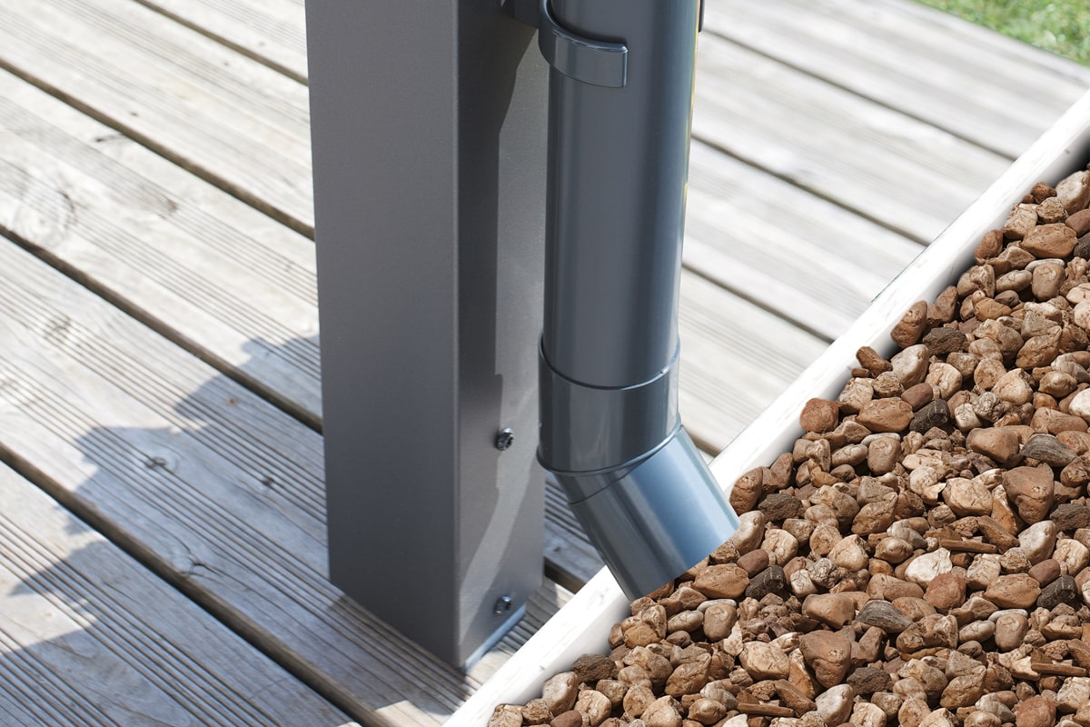 Skan Holz Terrassenüberdachung Garda 541 cm Abfluss Anthrazit