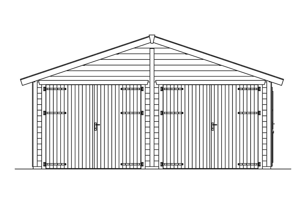 Skan Holz Holzgarage Varberg 3 Ansicht vorne