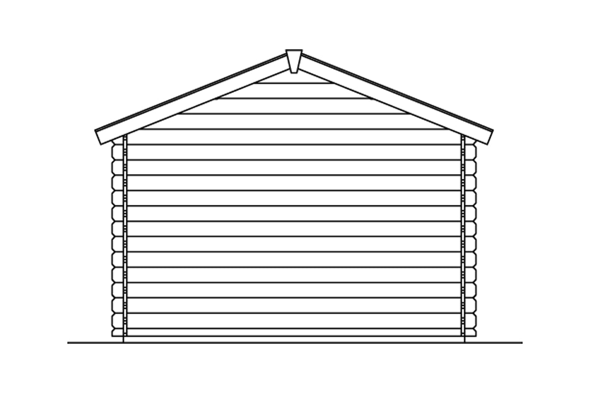 Skan Holz Gartenhaus Modell Como Ansicht Hinten