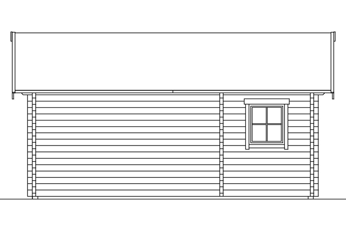 Skan Holz Ferienhaus Modell Ontario Ansicht hinten