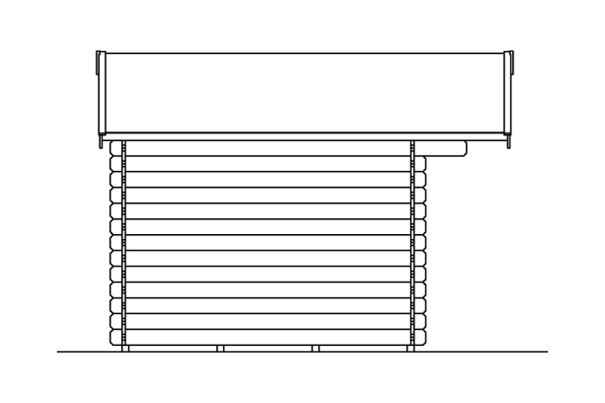 Skan Holz Gartenhaus Modell Como 2 Ansicht Links