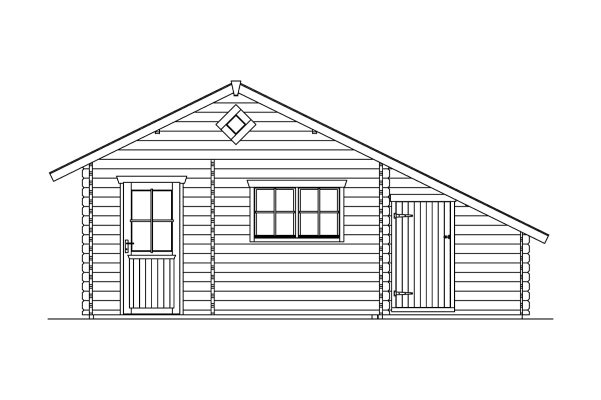 Skan Holz Gartenhaus Modell Esbjerg 3 Ansicht links