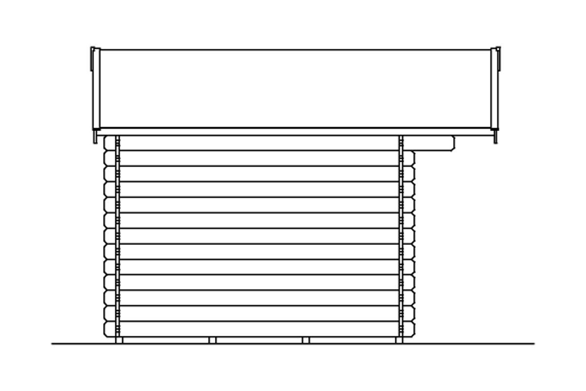 Skan Holz Gartenhaus Modell Faro 2 Ansicht links
