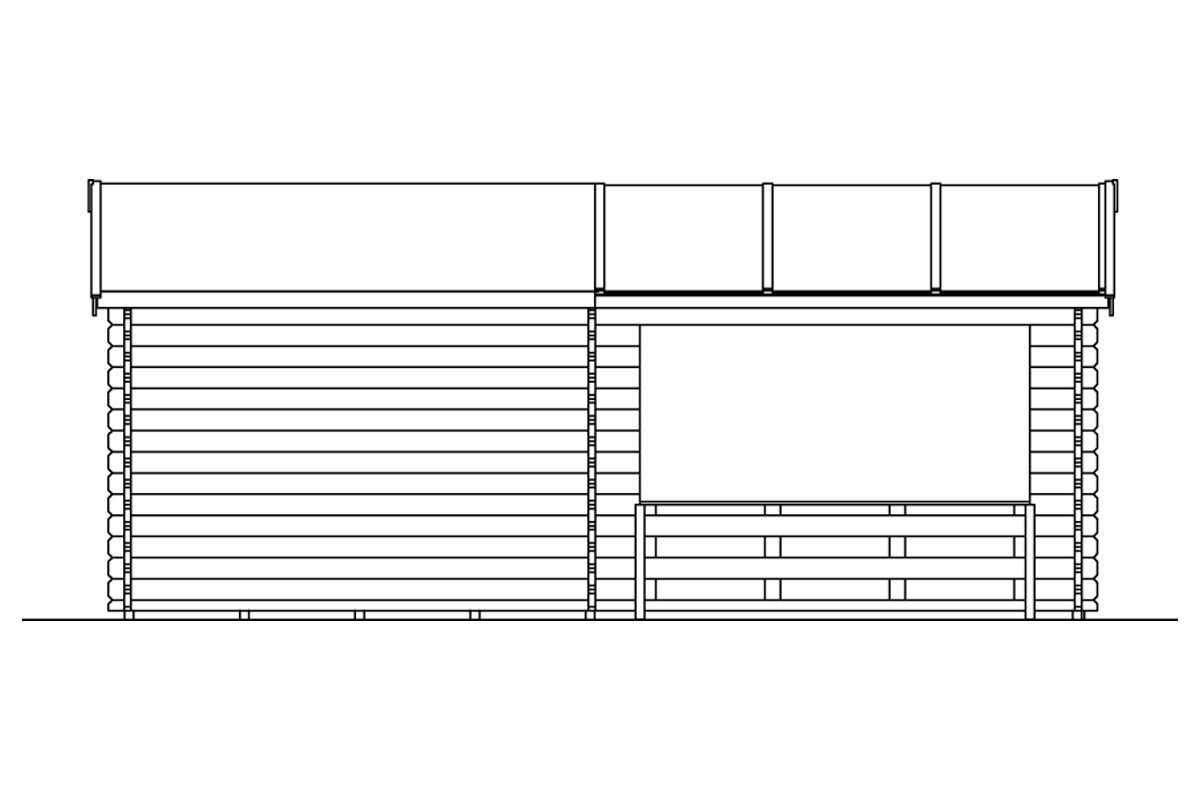 Skan Holz Gartenhaus Modell Holmestrand Ansicht links
