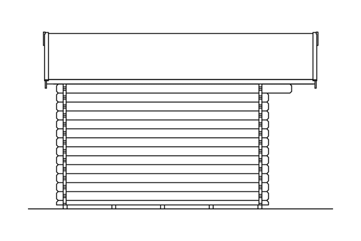 Skan Holz Gartenhaus Modell Langesund 2 Ansicht links