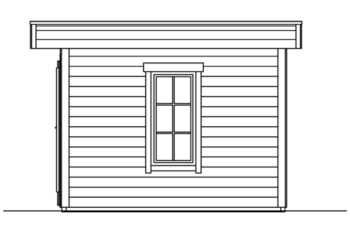 Skan Holz Gartenhaus Modell Basel 1 Ansicht rechts