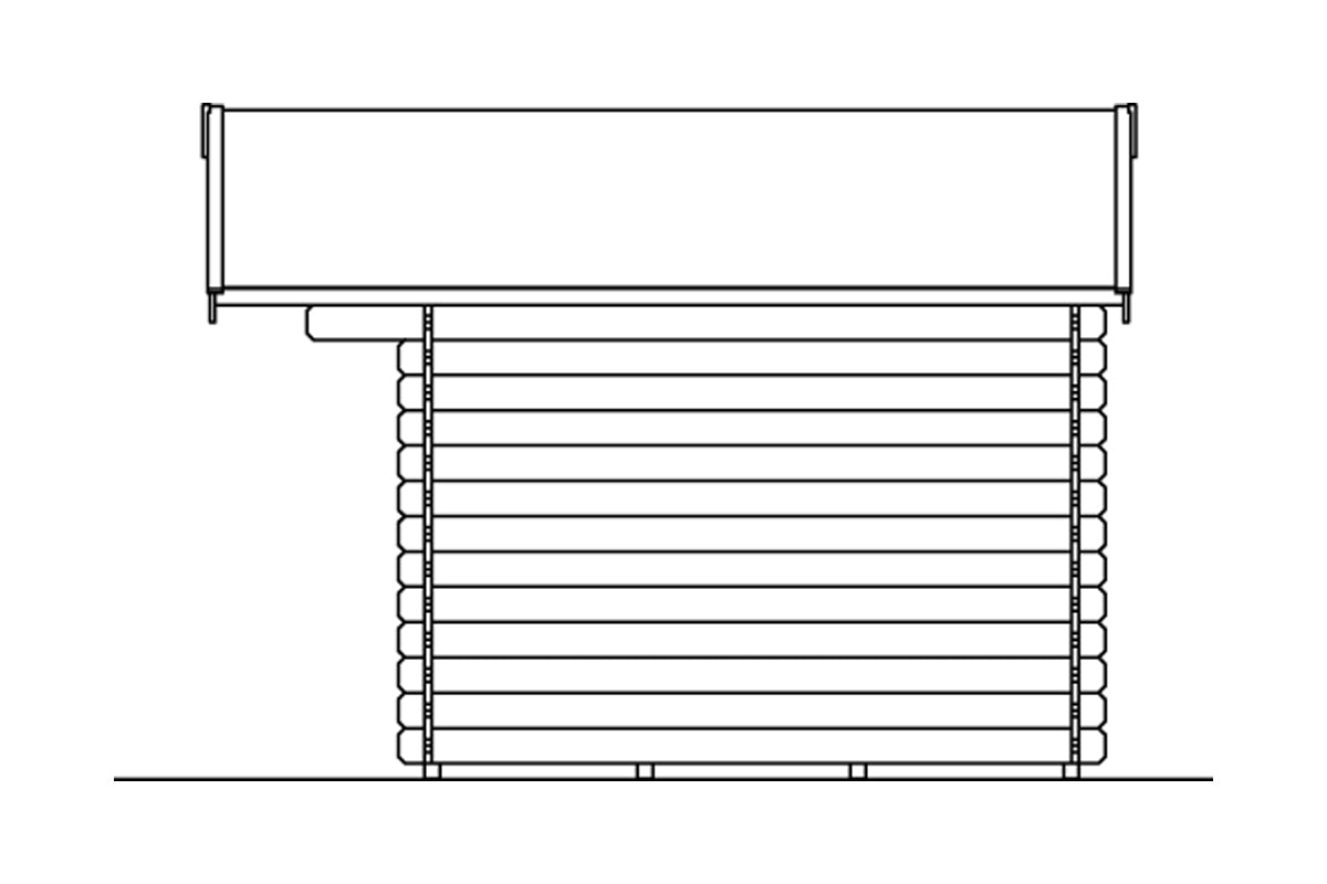 Skan Holz Gartenhaus Modell Como 2 Ansicht Rechts