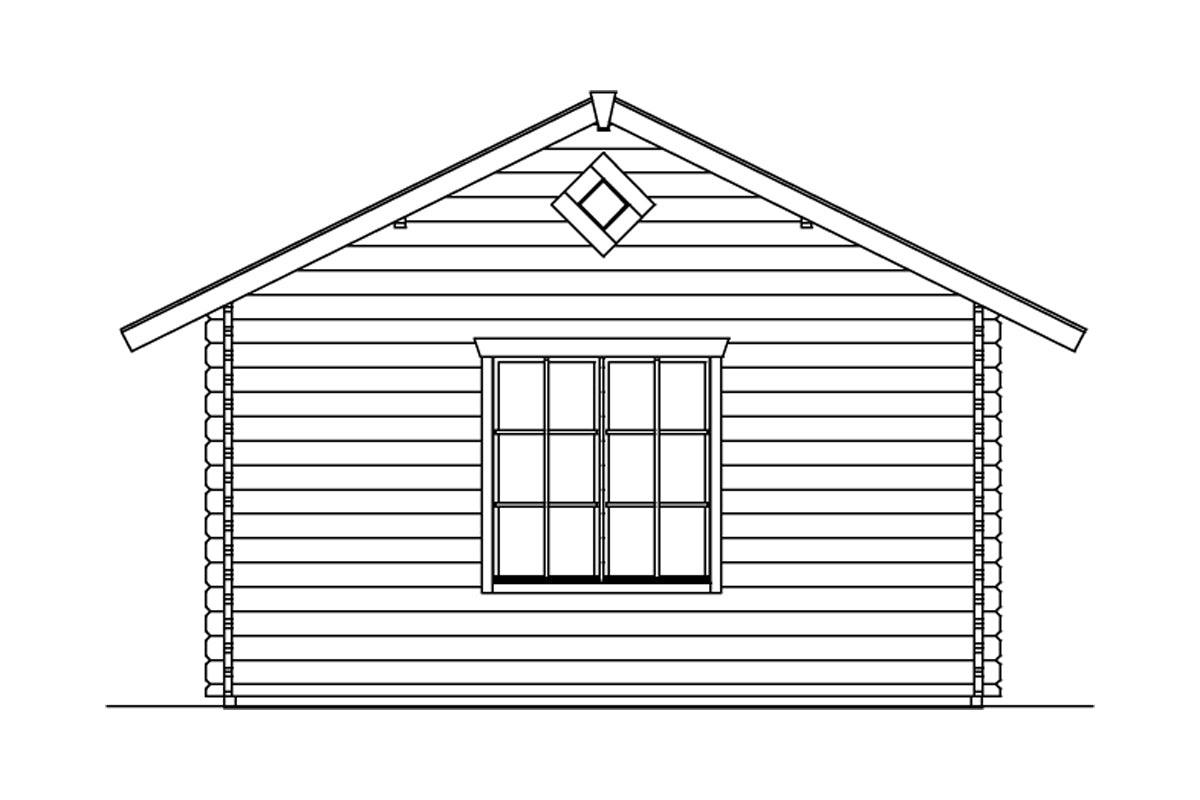 Skan Holz Gartenhaus Modell Esbjerg 2 Ansicht rechts