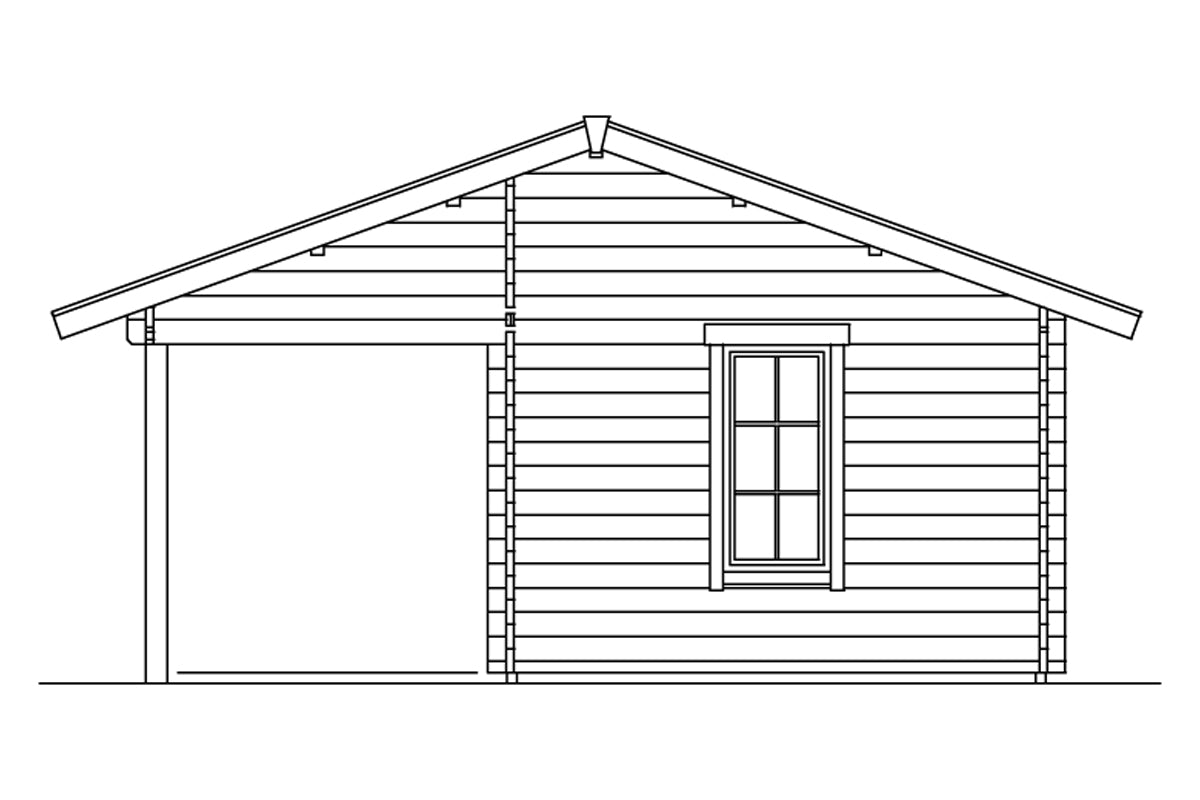 Skan Holz Gartenhaus Modell Luzern Ansicht rechts