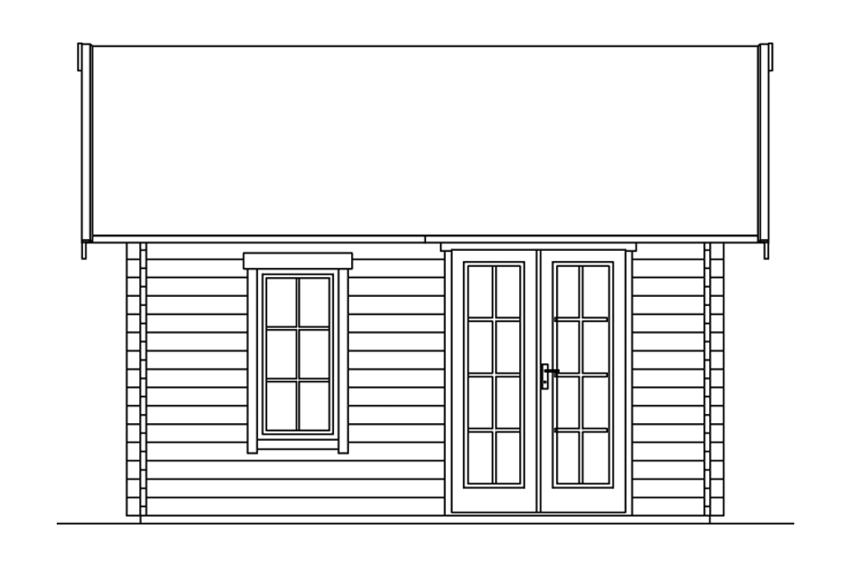 Skan Holz Ferienhaus Modell Bern 1 Ansicht vorne