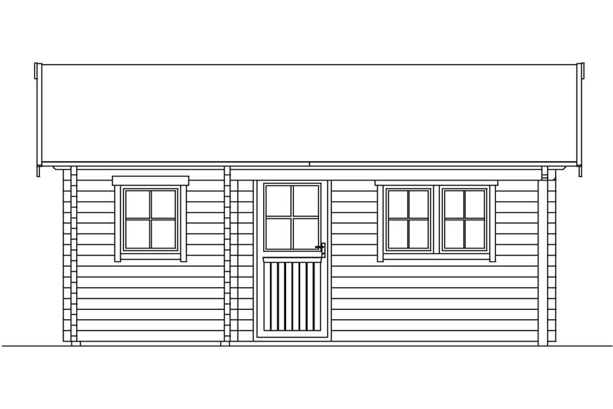 Skan Holz Ferienhaus Modell Ontario Ansicht vorne