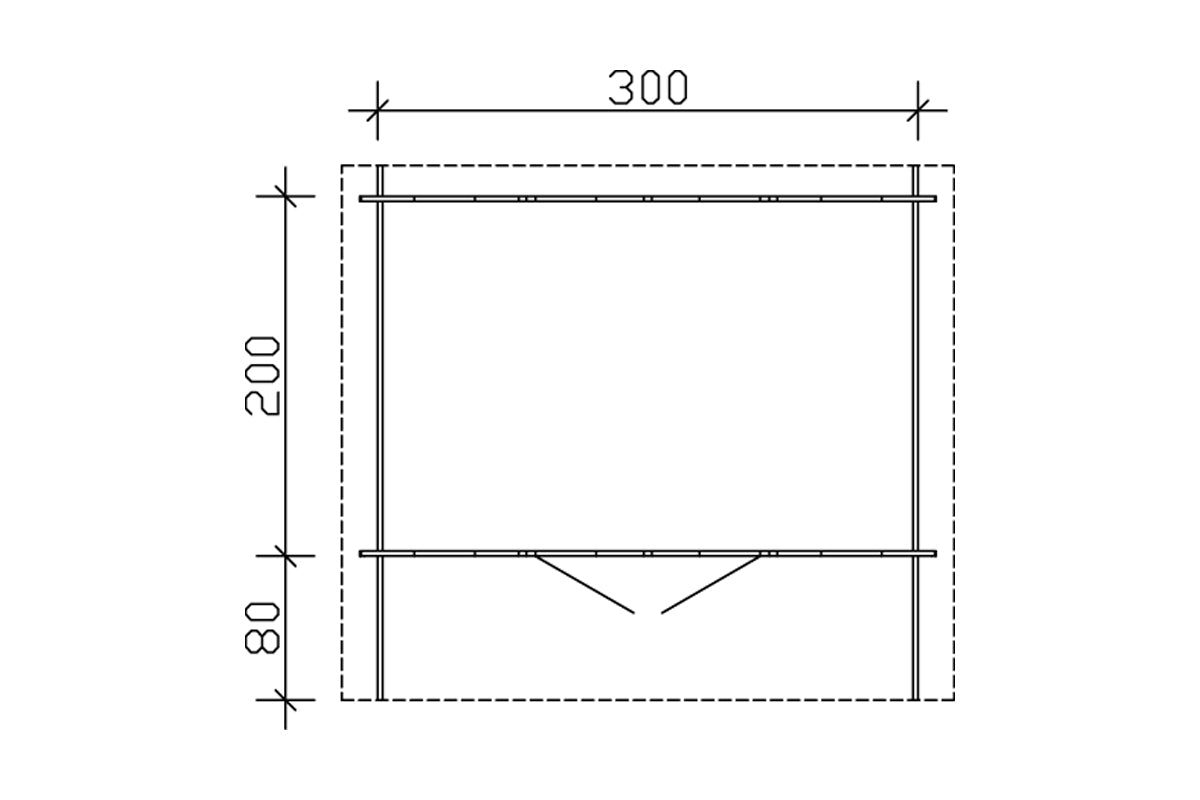 Skan Holz Gartenhaus Modell Faro 1 Grundriss