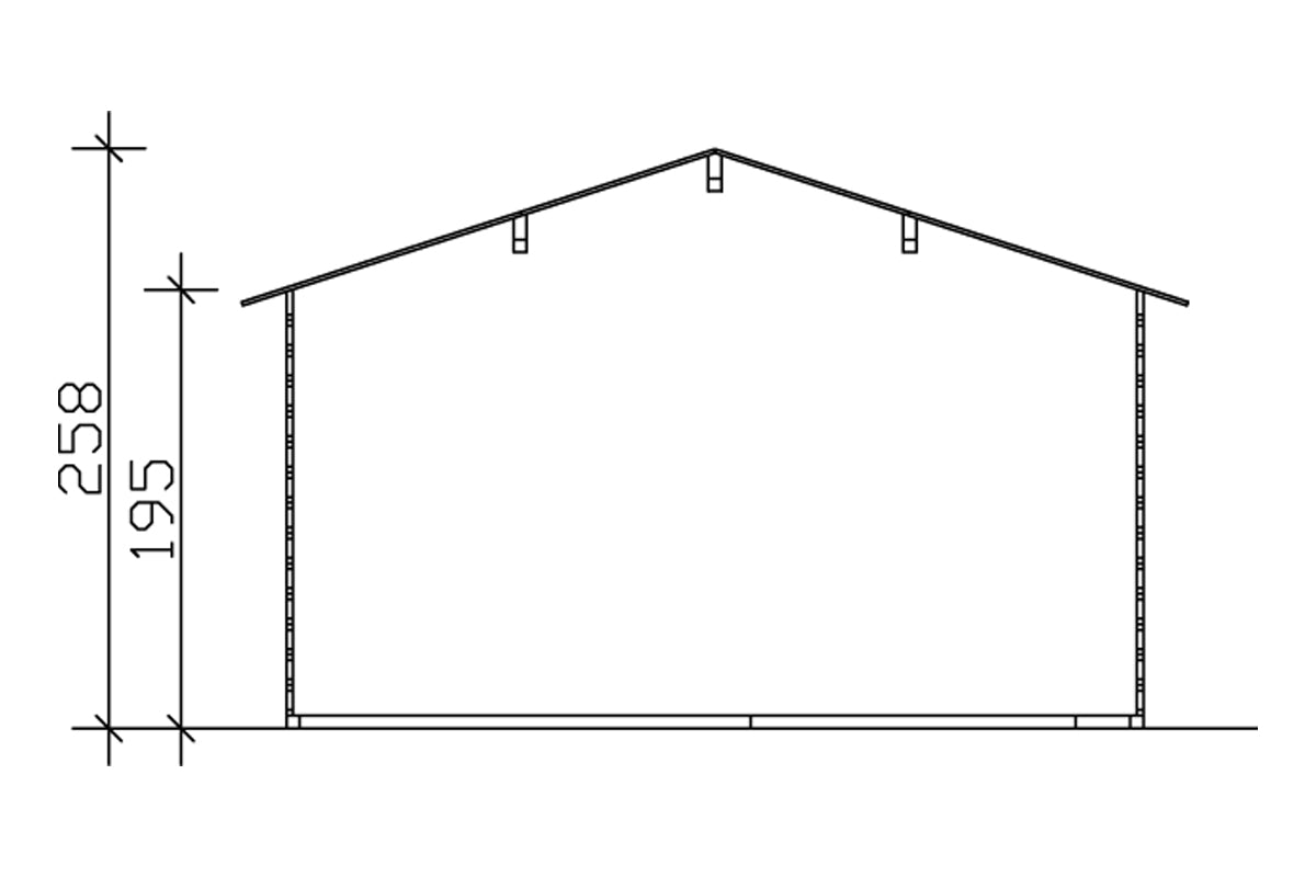 Skan Holz Gartenhaus Modell Alicante Schnitt