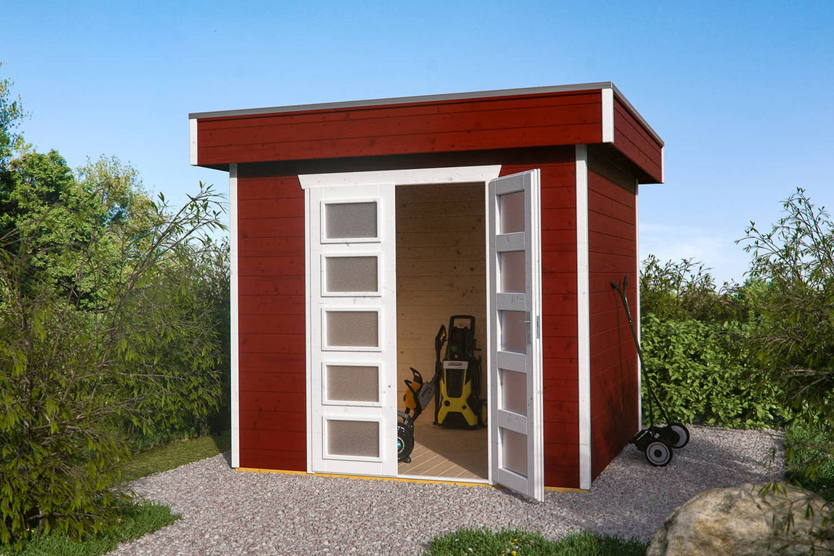 Skan Holz Gartenhaus Modell Venlos 1 schwedenrot
