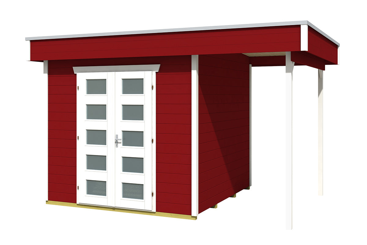 Skan Holz Gartenhaus Modell Venlo 2 schwedenrot freigestellt