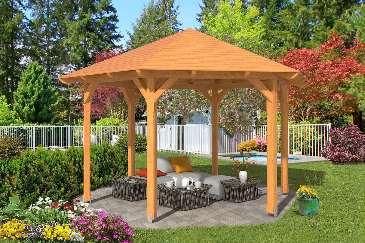 Skan Holz Pavillon Modell Colmar 3 natur