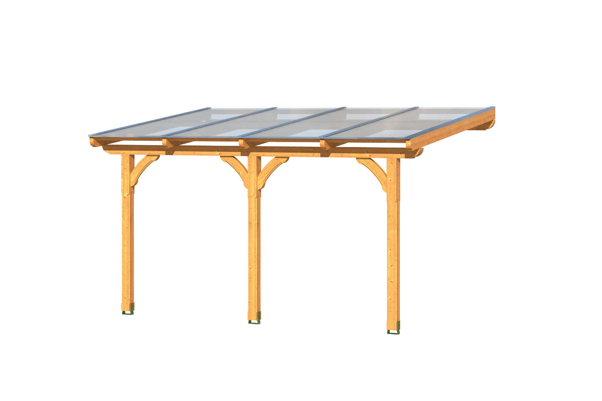 Skan Holz Terrassenüberdachung Rimini 434 3D-Render