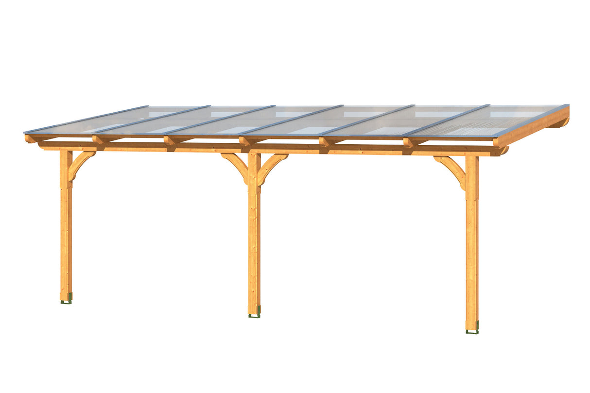 Skan Holz Terrassenüberdachung Rimini 648 3D-Render