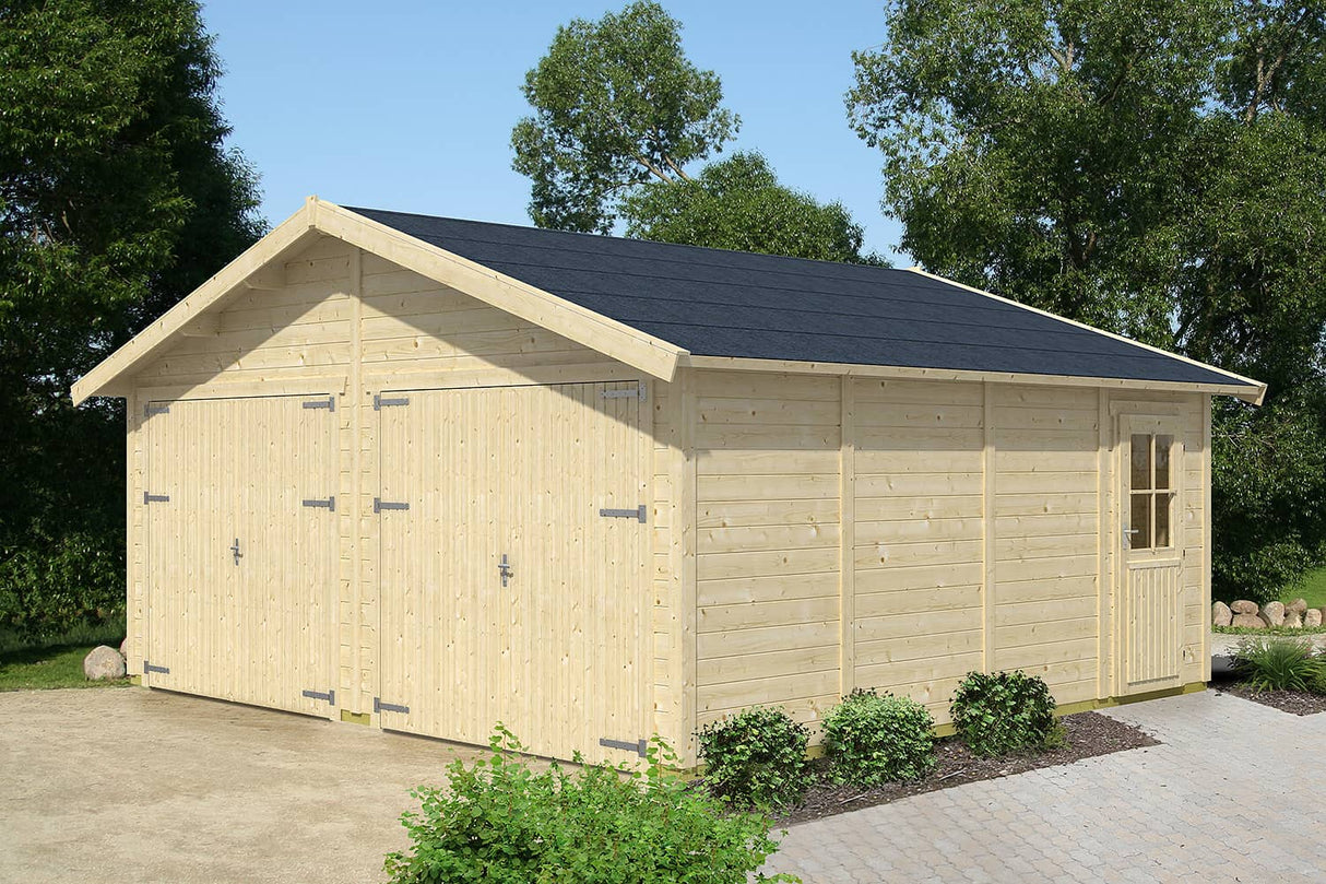 Skan Holz Holzgarage Varberg 3 natur