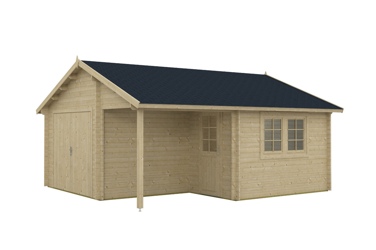 Tene Holzgarage Modell Garage Oulu 40 mm freigestellt