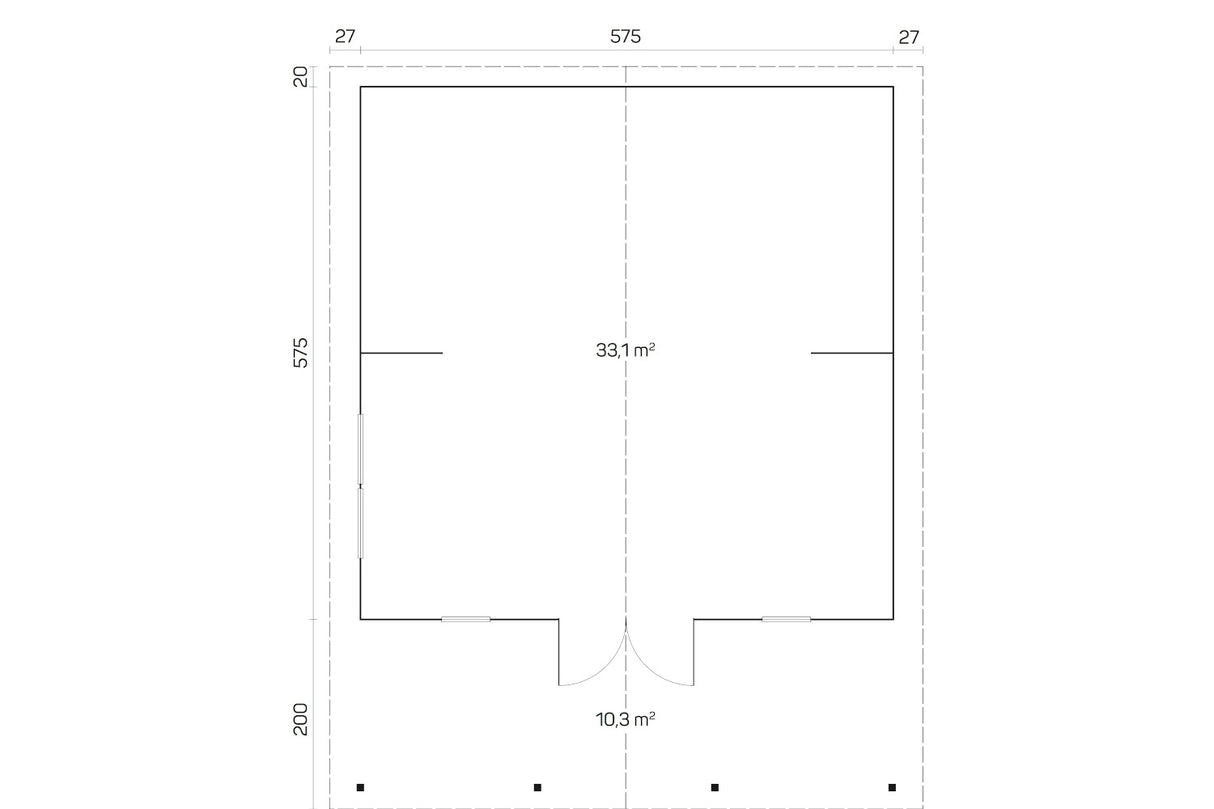 Tene Gartenhaus Modell Burgos Grundriss