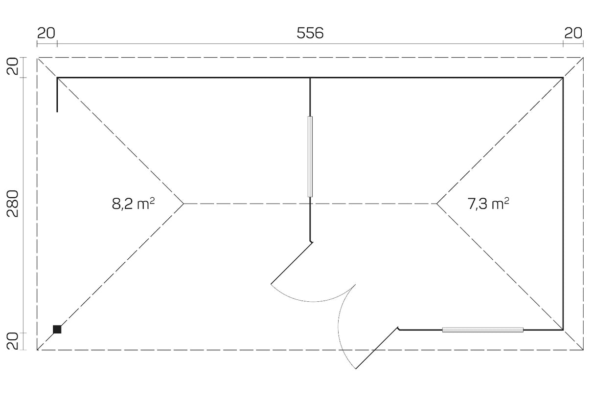 Tene Gartenhaus Modell Catania Grundriss