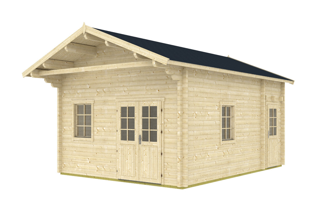 Tene Gartenhaus Modell Gotland C mit Schlafboden freigestellt