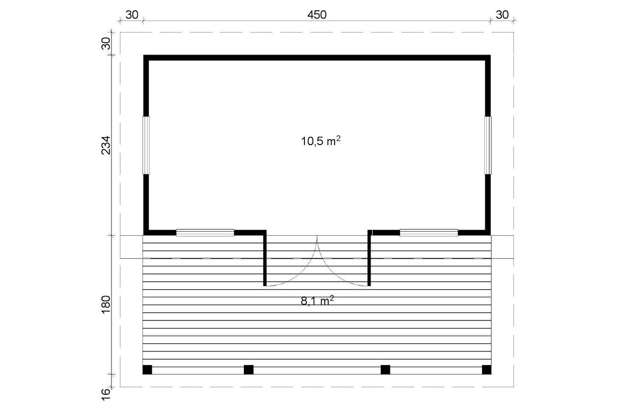 Tene Gartenhaus Modell Moderni Kesäkeittiö Grundriss