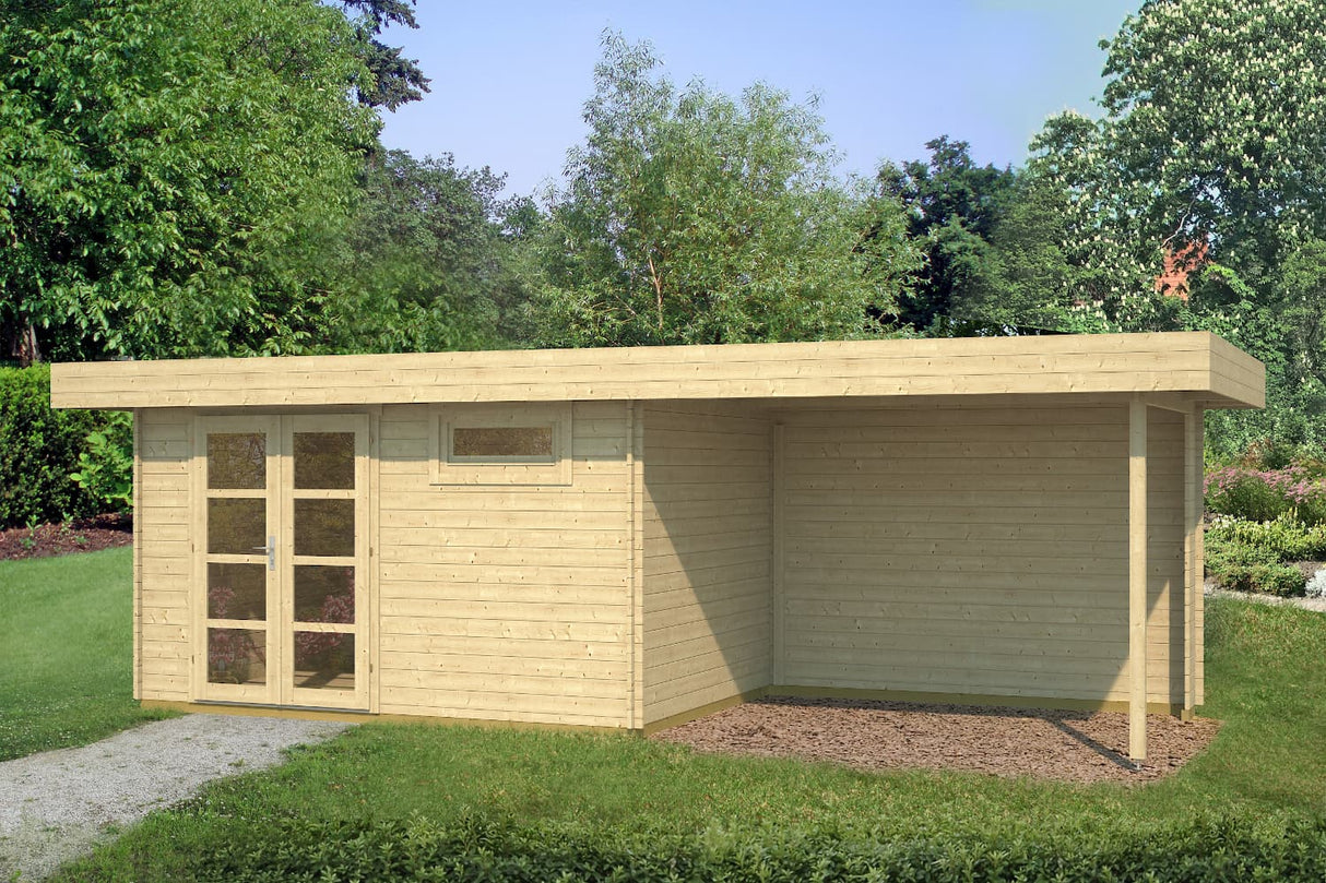 Tene Gartenhaus Modell Oriental 3 mit Seitendach rechts