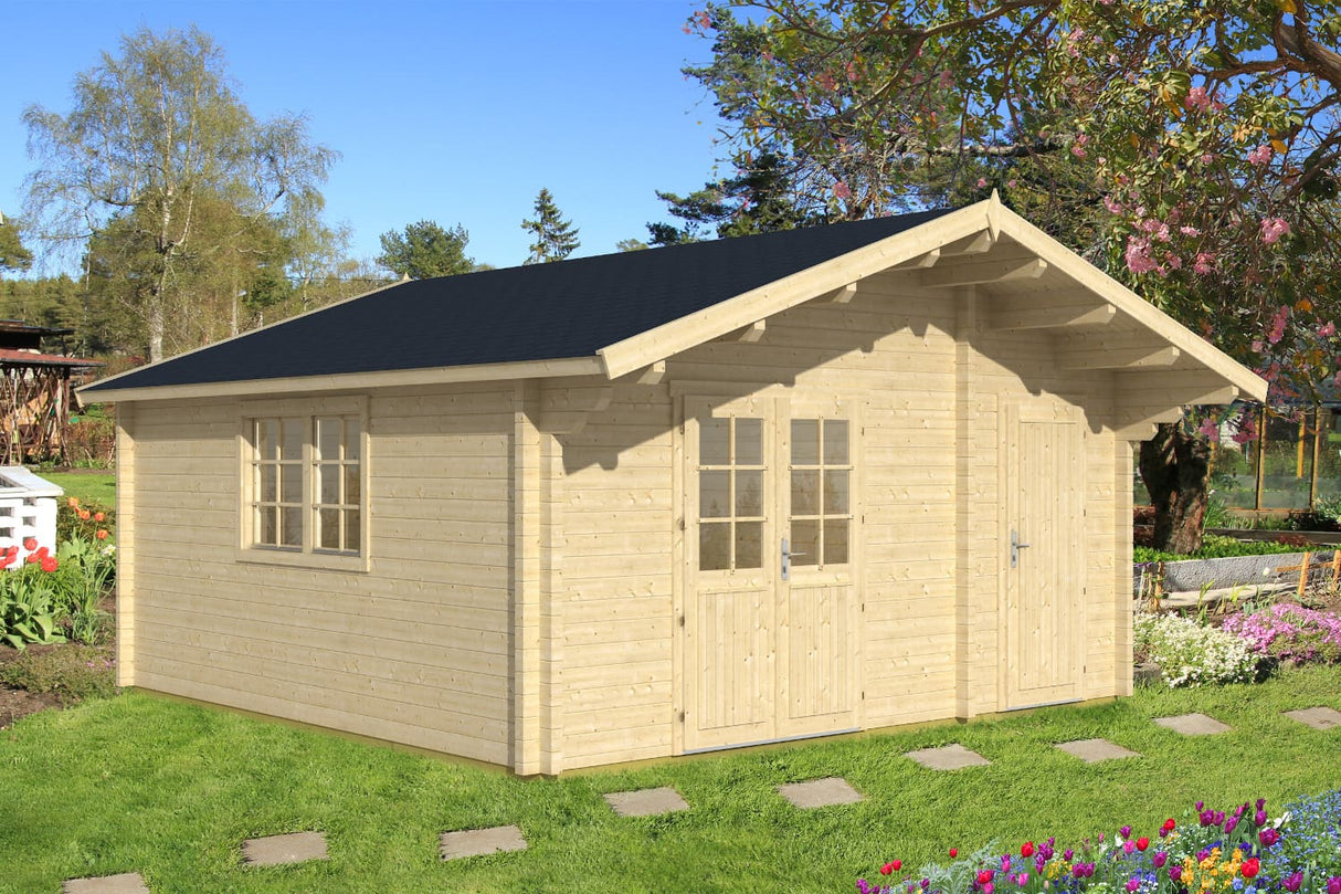Tene Gartenhaus Modell Pedro F 485 x 485 cm 1x Doppelfenster