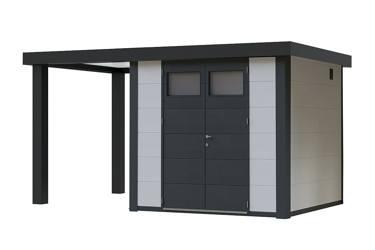 Telluria Gerätehaus Classico 2724 SD 170 L weiss freigestellt
