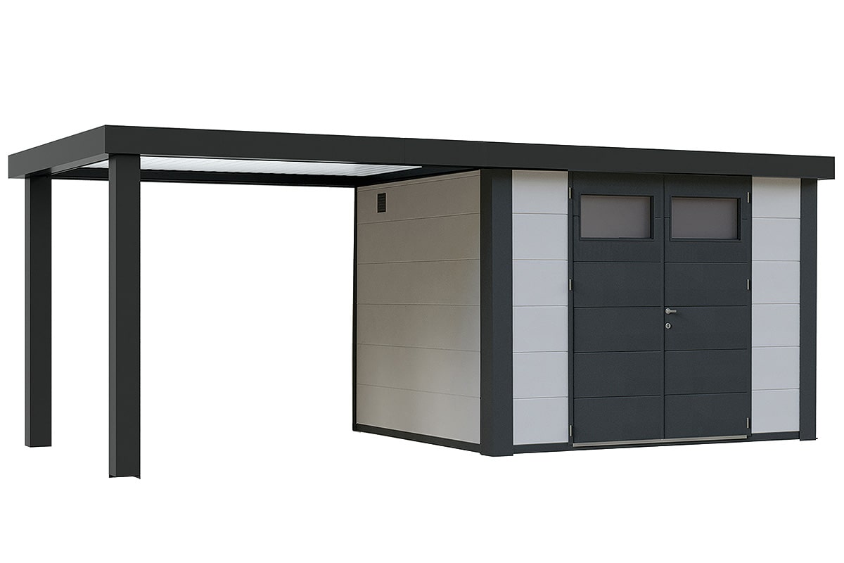 Telluria Gerätehaus Classico 2724 SD 280 L weiss freigestellt