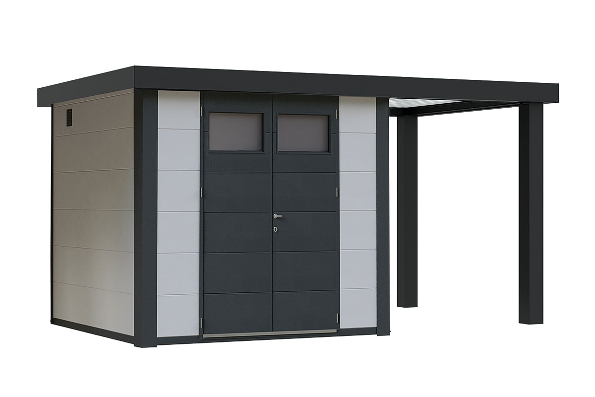 Telluria Gerätehaus Classico 2724 SD 170 R weiss freigestellt