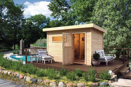 Gartenhaus mit Sauna - Behagliche Wärme bei jeder Wetterlage