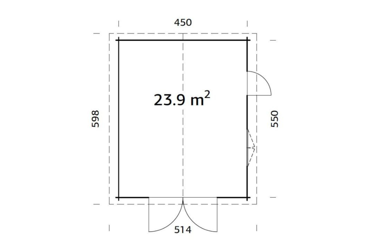 Palmako Holzgarage Modell Roger 2