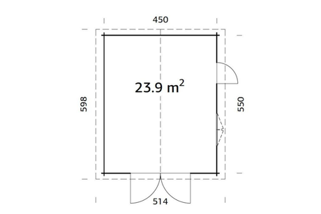 Palmako Holzgarage Modell Roger 2