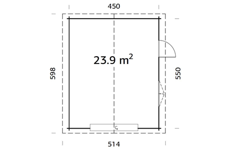 Palmako Holzgarage Modell Roger 2