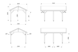 Palmako Einzelcarport Modell Robert