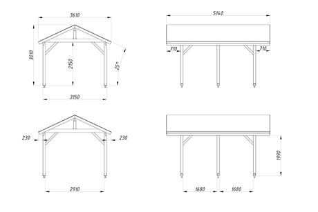 Palmako Einzelcarport Modell Robert