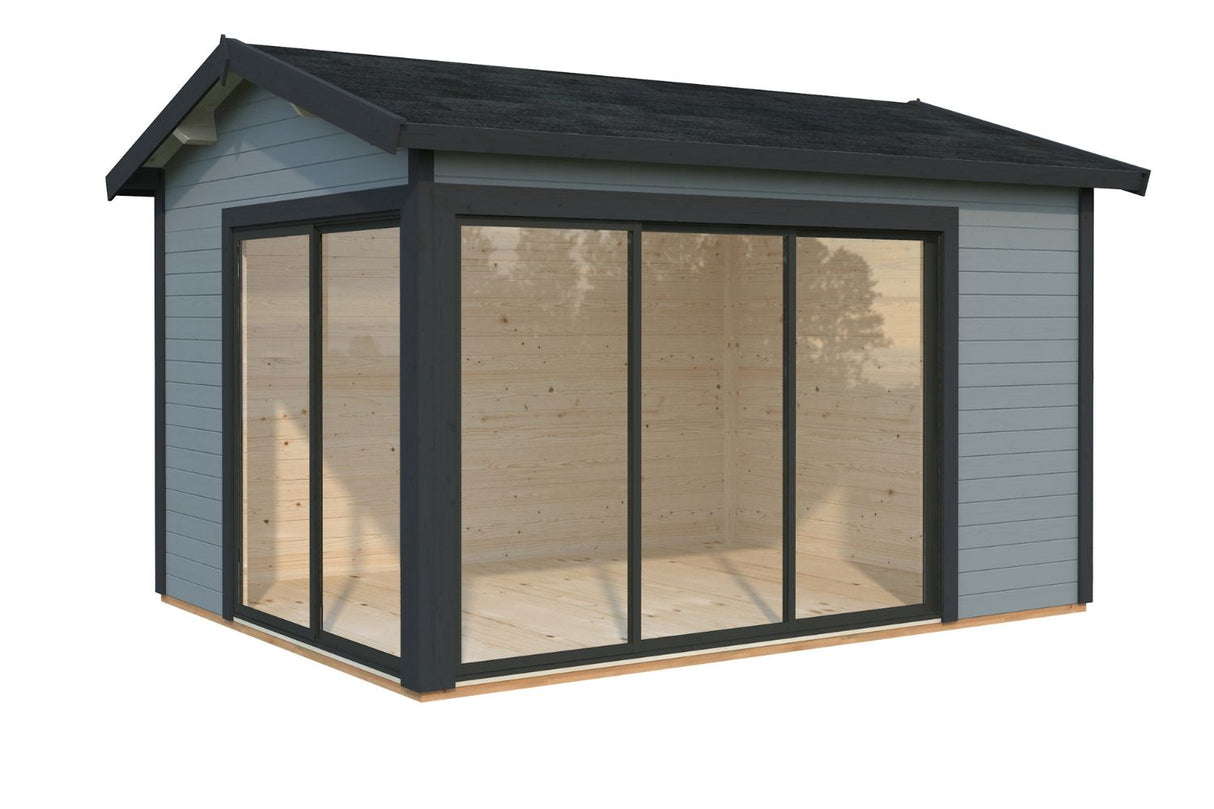 Palmako Gartenhaus Modell Amanda Slide hellgrau+anthrazit