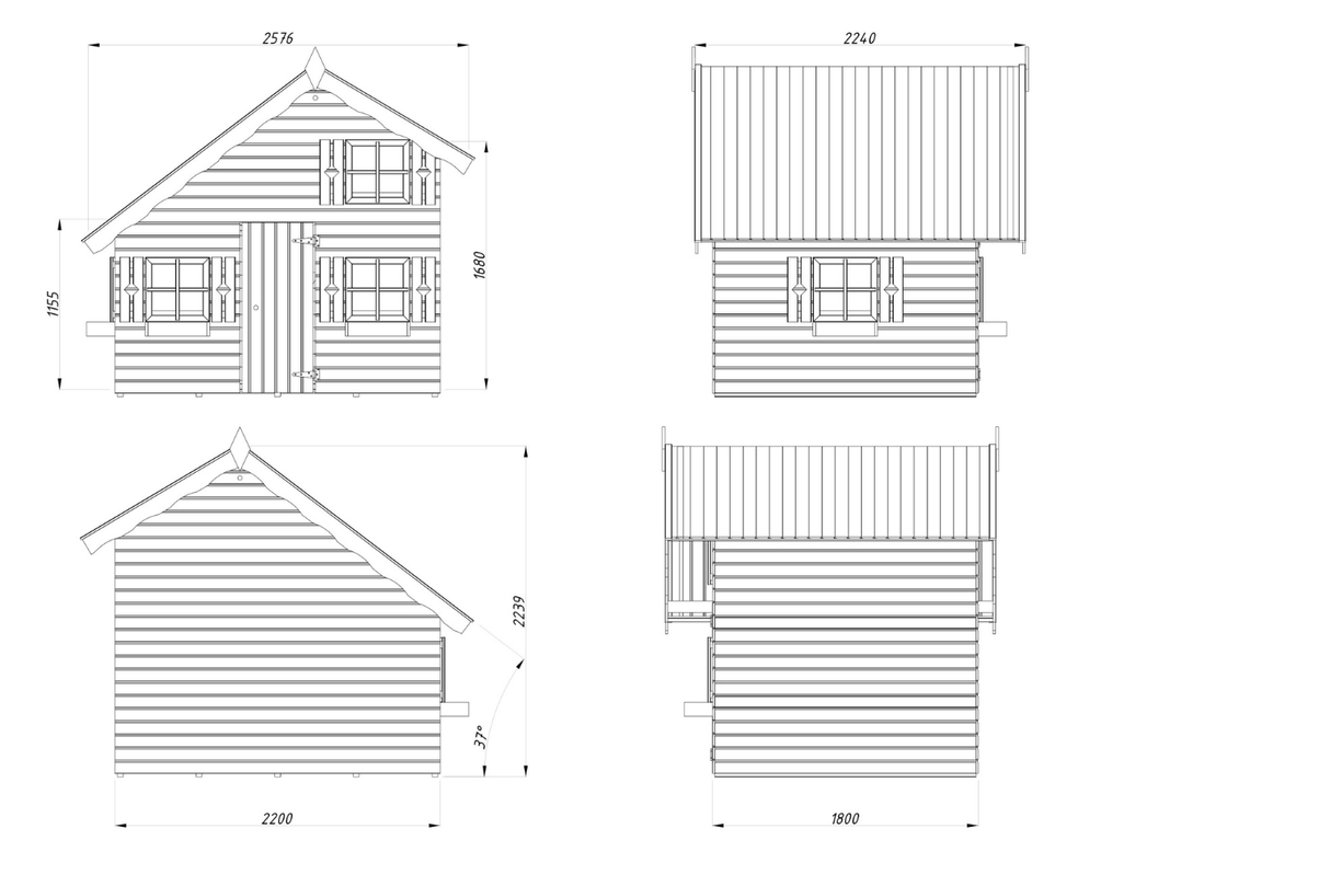 Palmako Kinderspielhaus Modell Tom