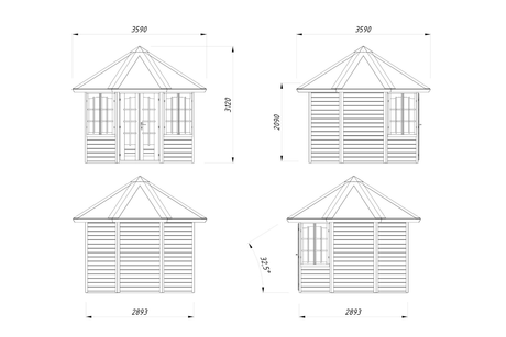 Palmako Pavillon Modell Veronica