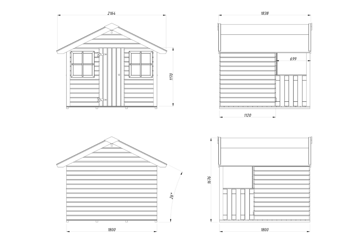 Palmako Kinderspielhaus Modell Felix