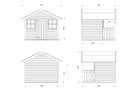 Palmako Kinderspielhaus Modell Felix