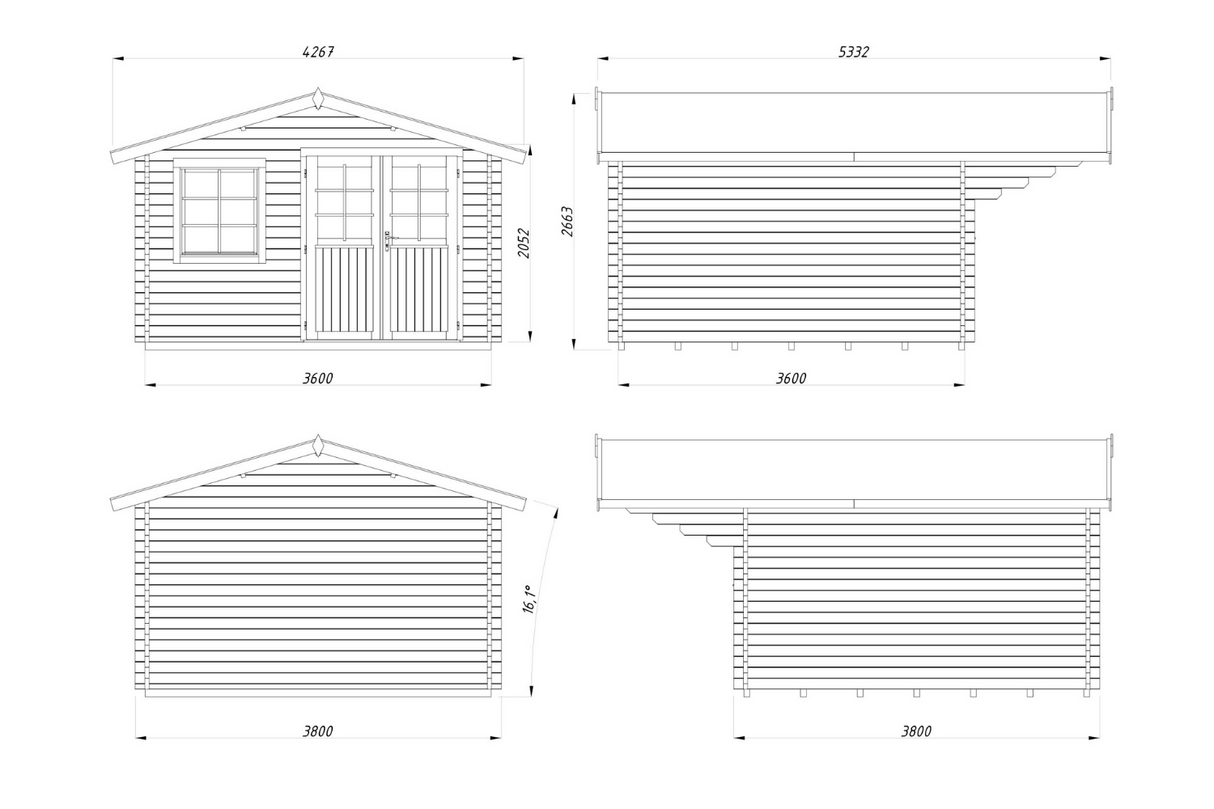 Palmako Gartenhaus Modell Sally