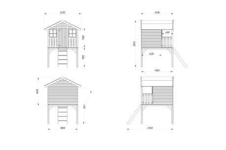 Palmako Kinderspielhaus Modell Toby