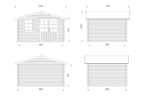 Palmako Gartenhaus Modell Klara