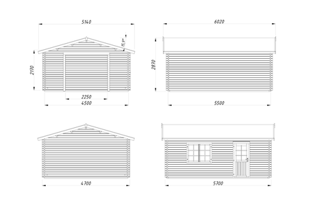 Palmako Holzgarage Modell Roger 2