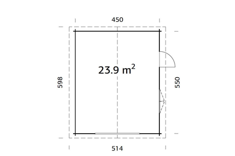Palmako Holzgarage Modell Roger 2
